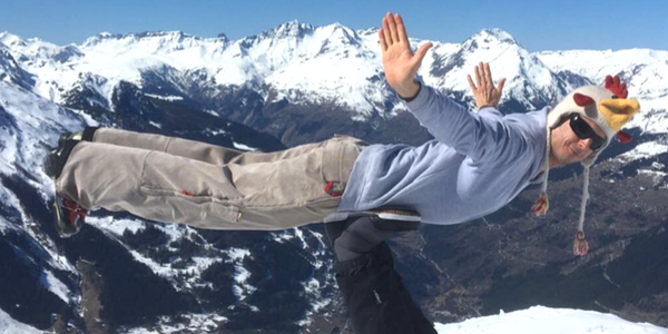 Acro yoga on snow sports and yoga holiday france flow