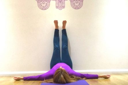 legs up the wall yin yoga pose ease back pain