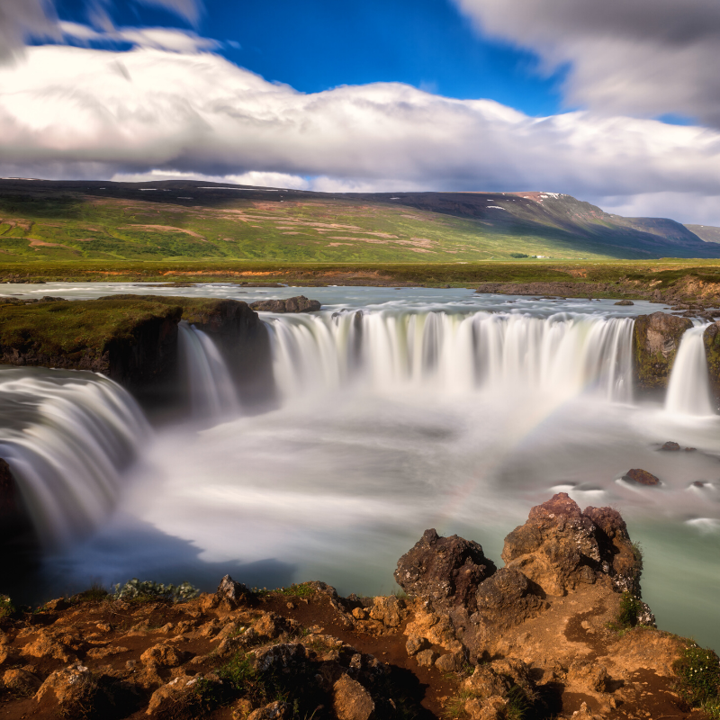 Myvatn waterfall adventure yoga holiday Iceland