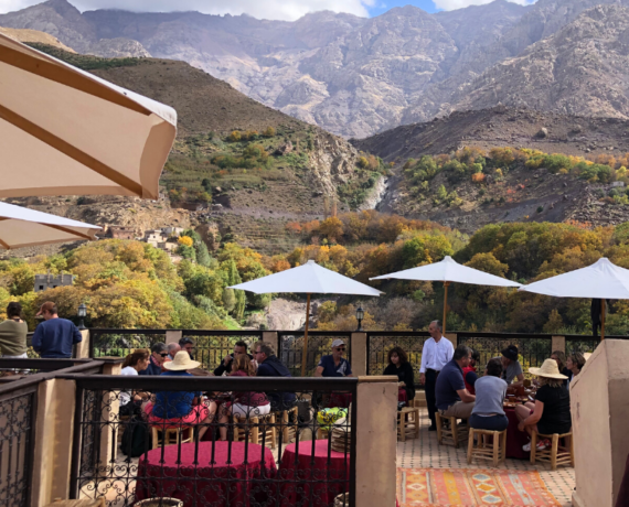 view of lunch and atlas mountains hiking yoga holiday atlas mountains