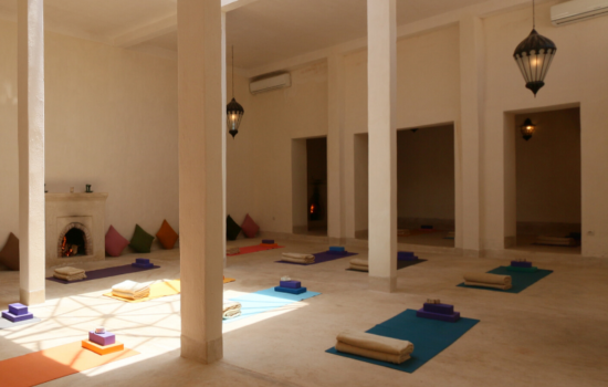 indoor yoga space yoga mats on floor yoga holiday marrakech