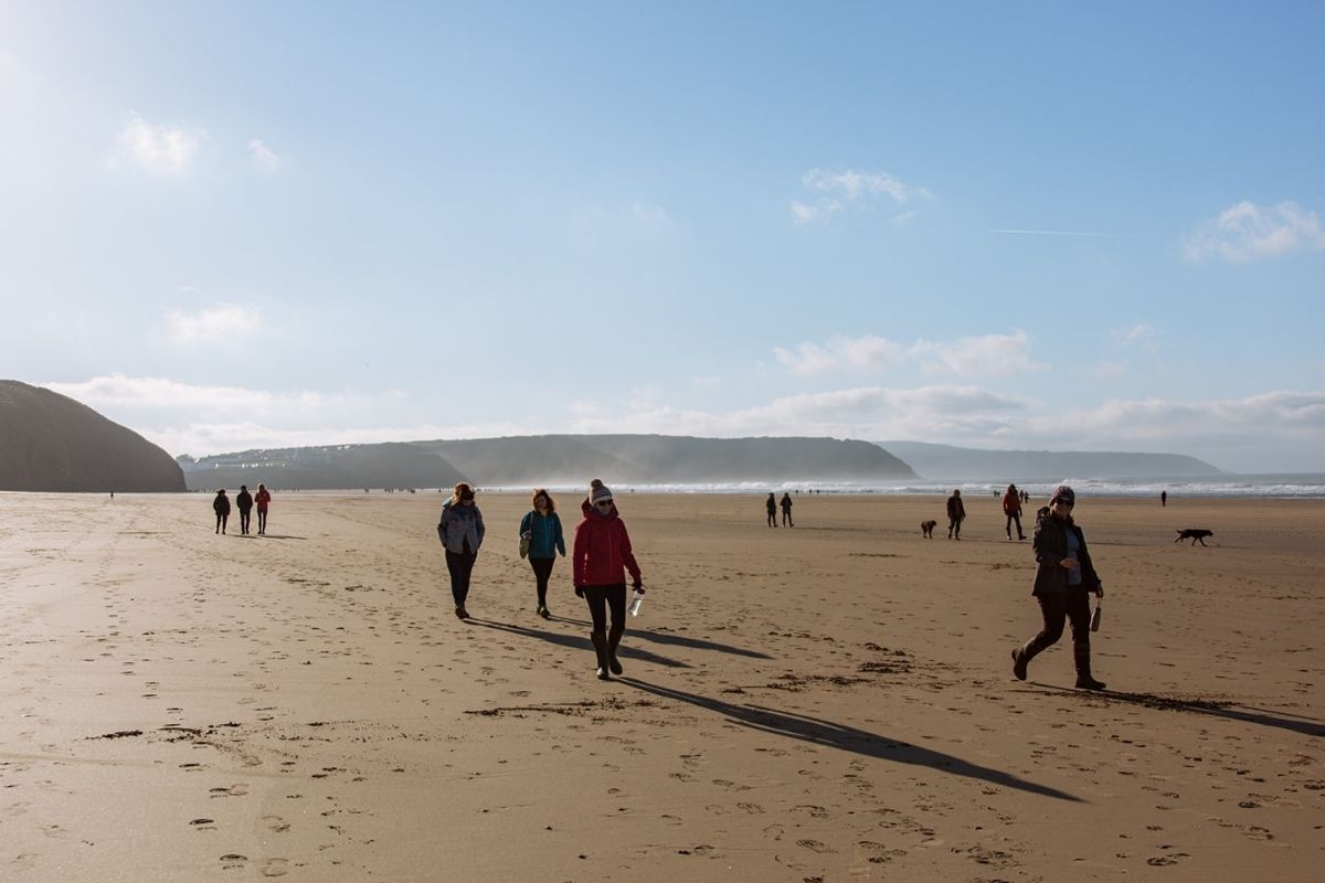 Beach walk in Cornwall