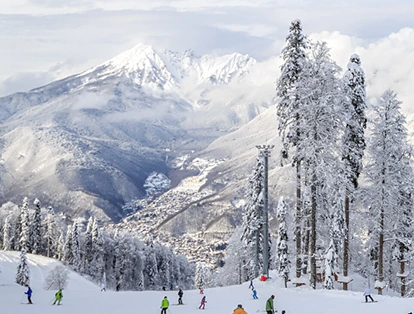 ski slope and mountains slovakia