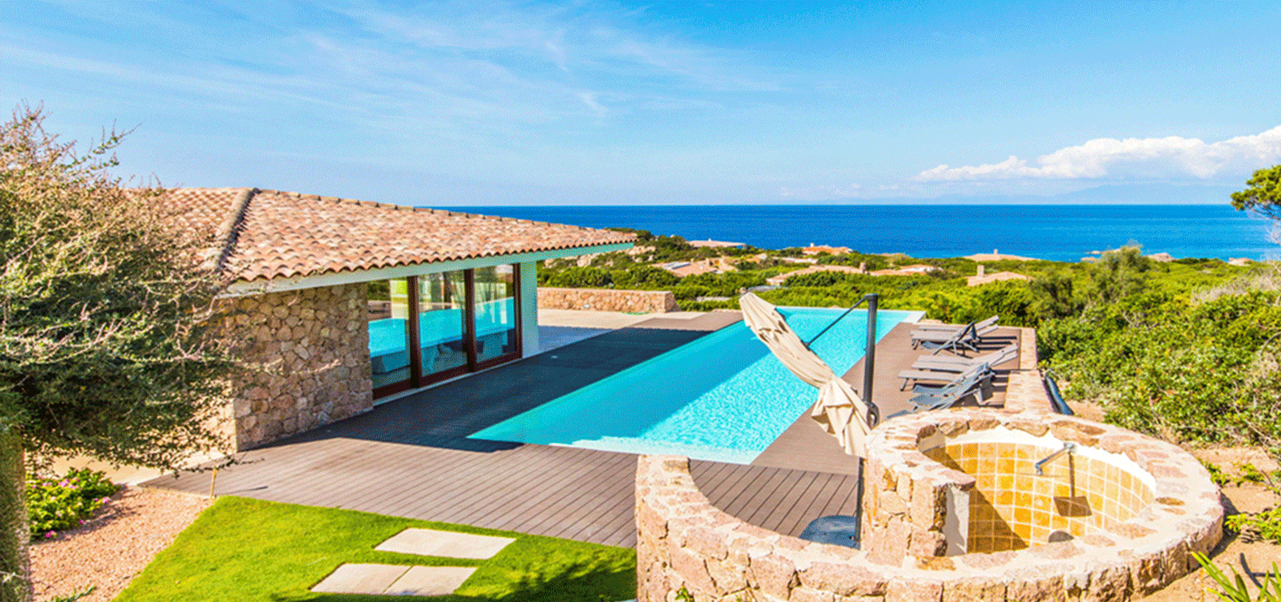 venue with pool and sea