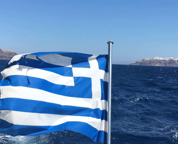 greek-flag-boat-sea