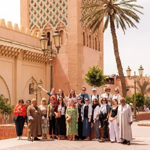 group photo marrakech yoga holiday city