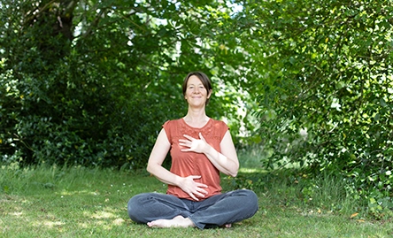 hayley north yoga teacher in nature